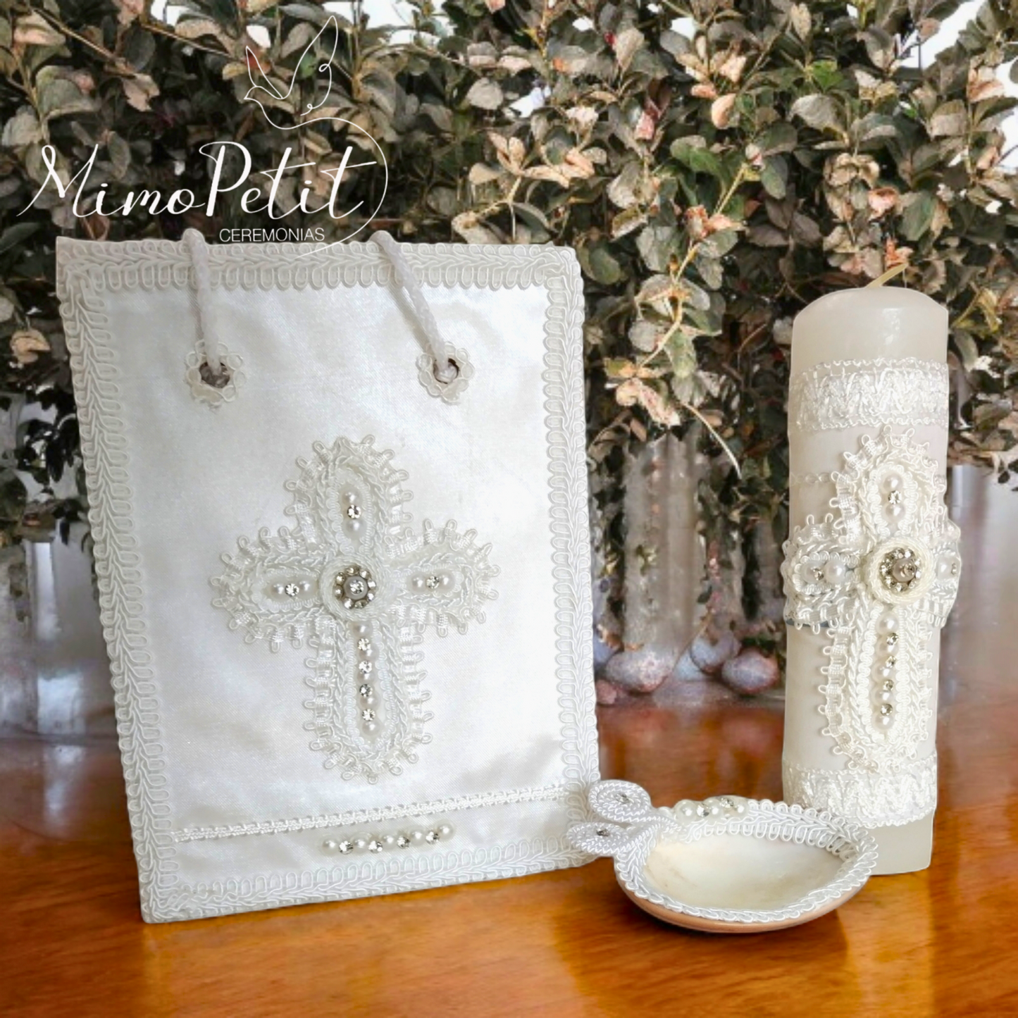 Morralito Niño Bautizo Blanco