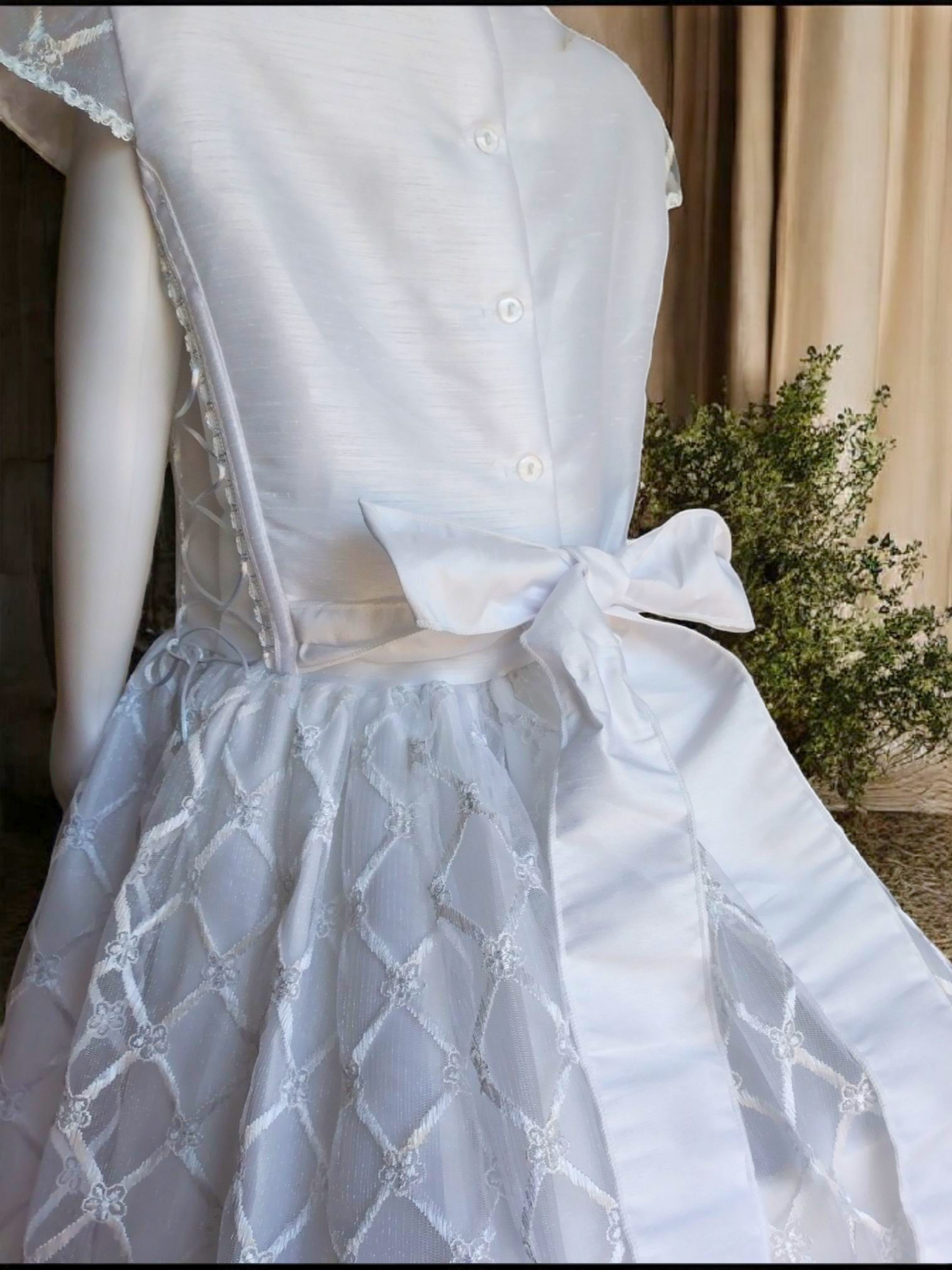 Vestido Comunión Niña Blanco T8 AA-0001