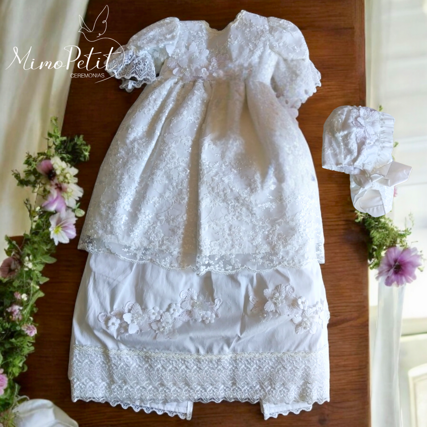 Ropón Desmontable Blanco Niña