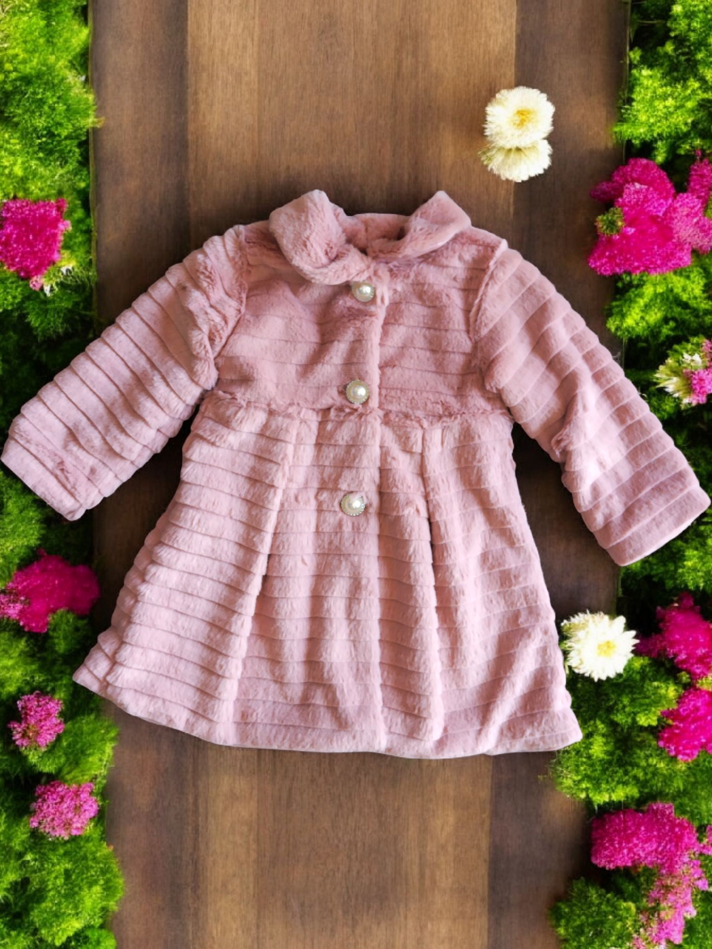 Vestido Fiesta Niña Rosa T18M