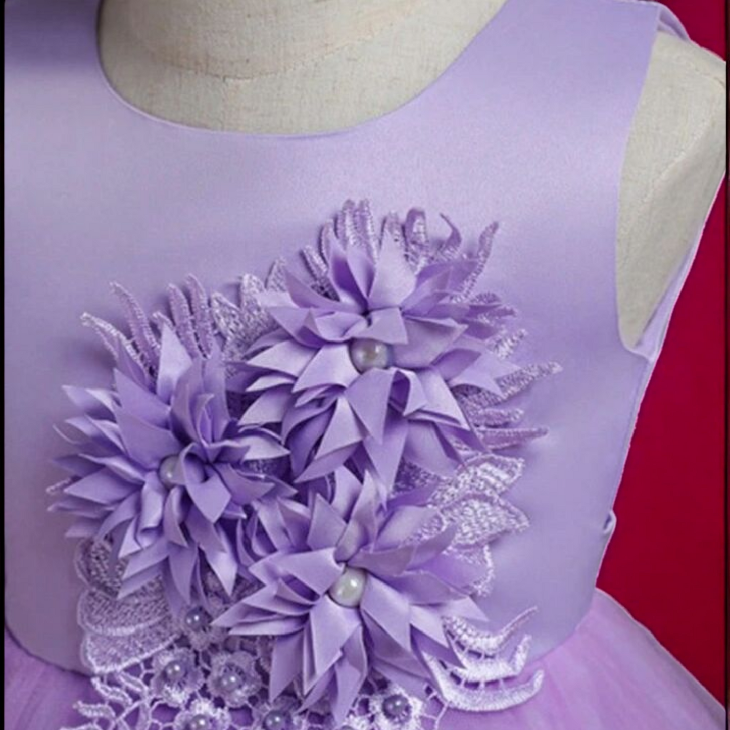 Vestido Fiesta Niña Morado T12
