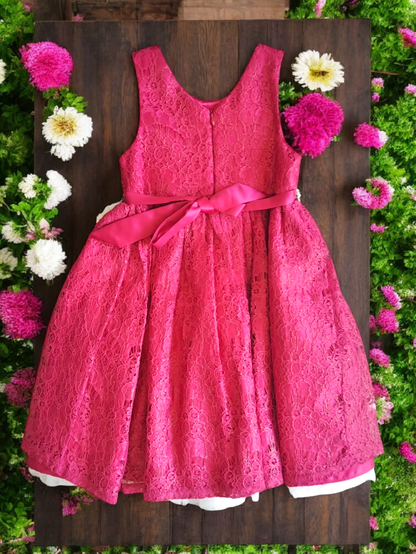 Vestido Fiesta Niña Rojo T3A - T6A - T7A