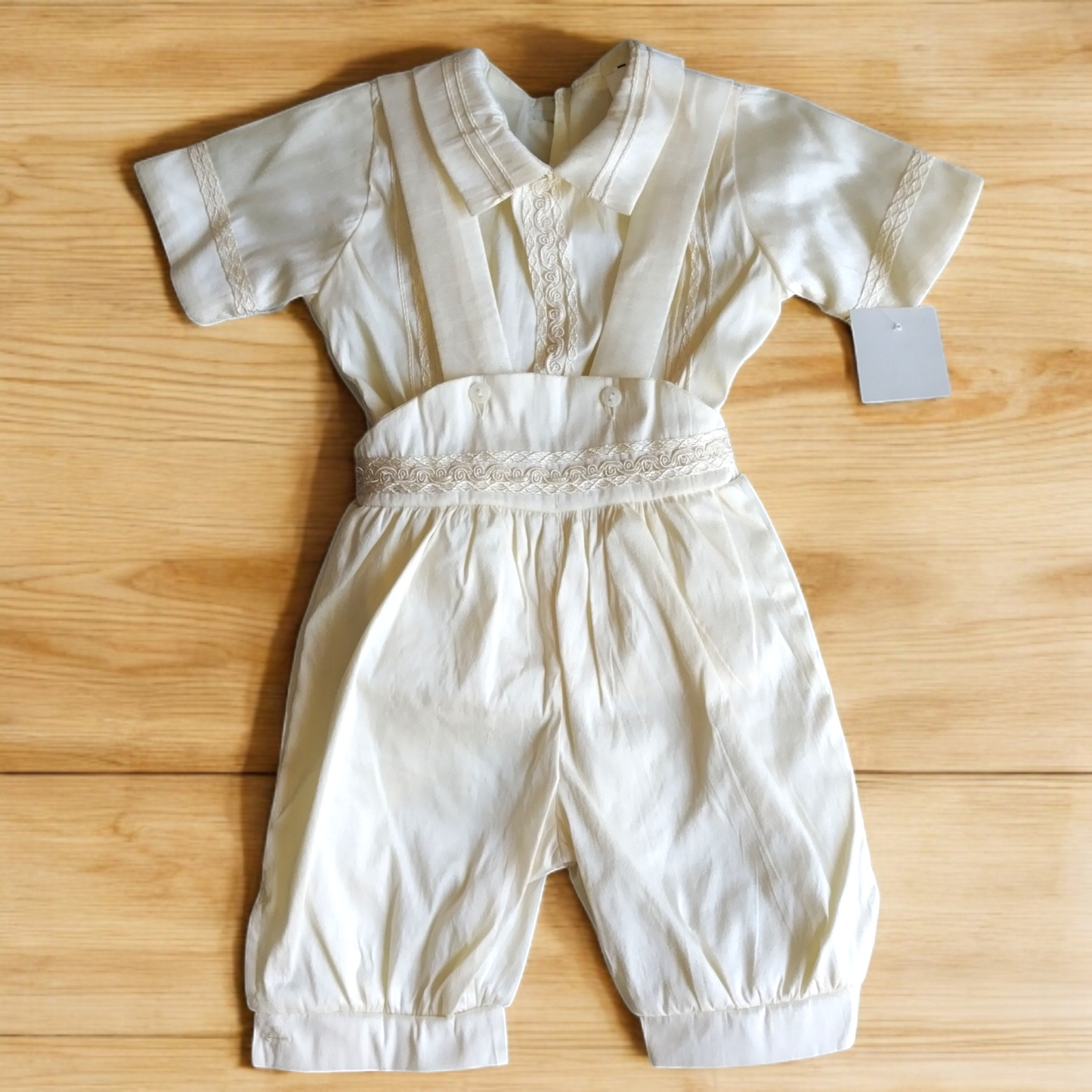 Ropón de Bautizo Niño Ivory T2