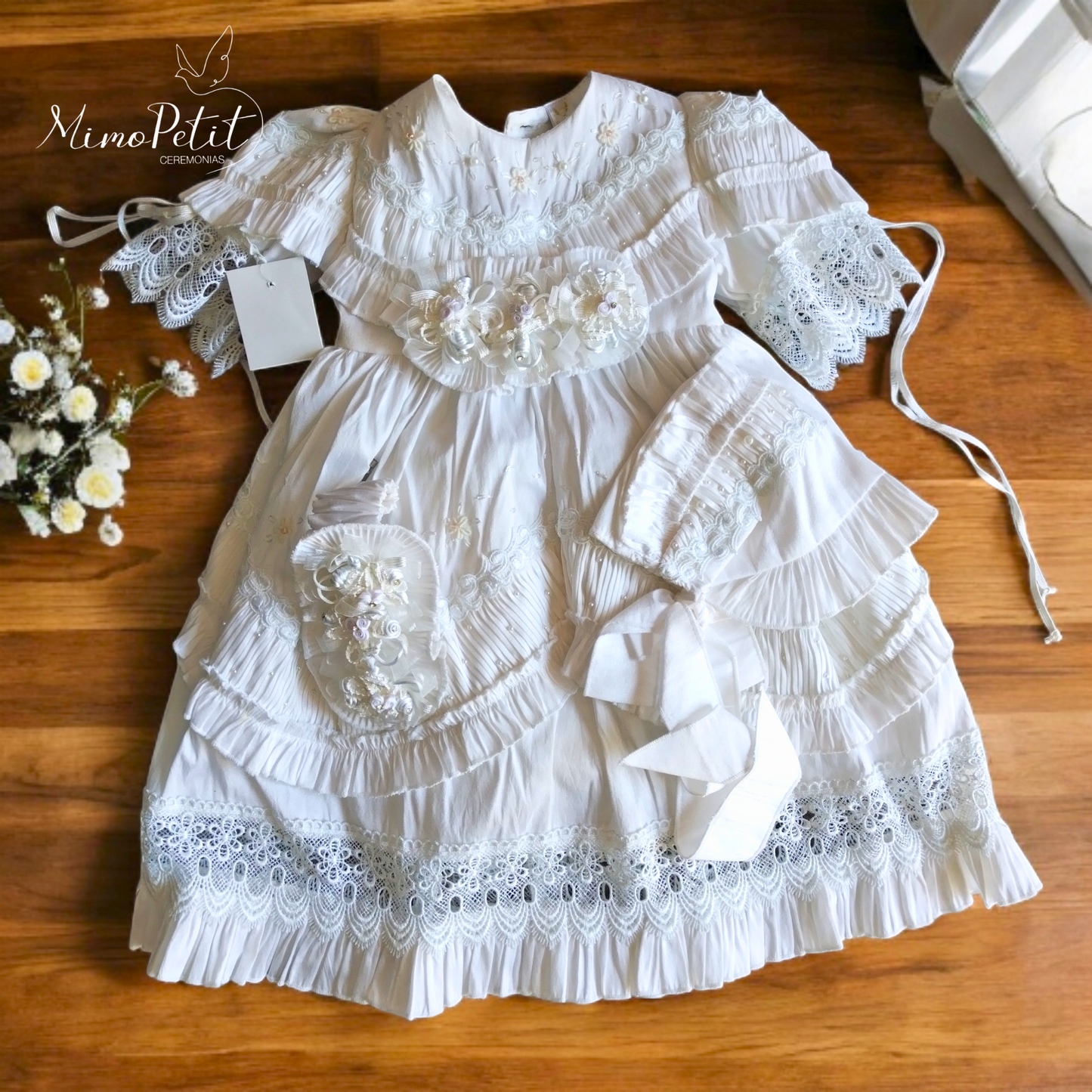 Ropón Desmontable Blanco Niña