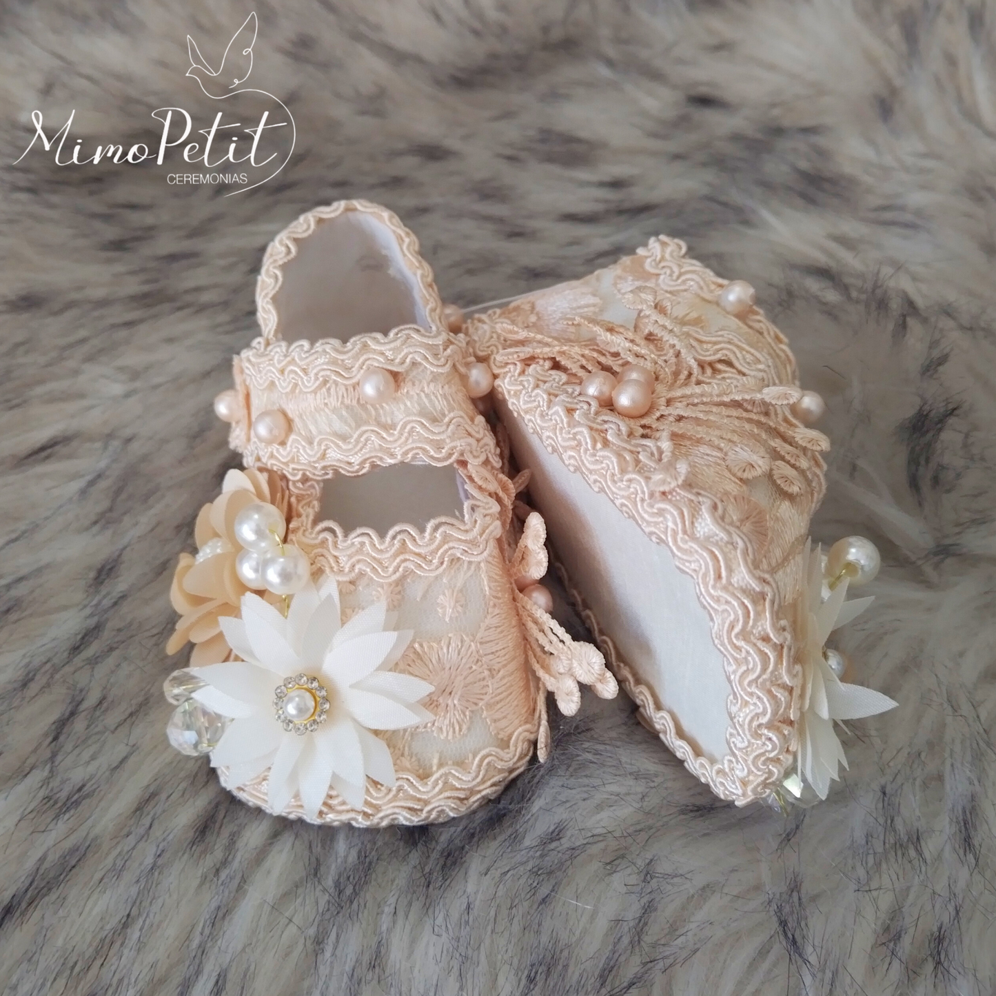 Zapatos Tela Niña Beige T10