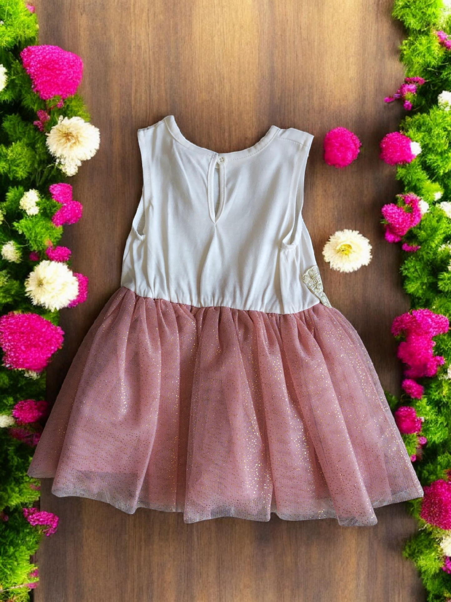 Vestido Fiesta Niña Rosa T18M