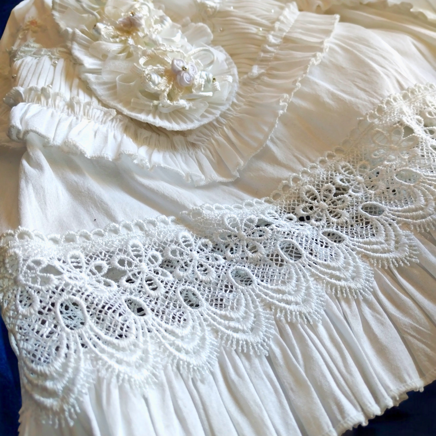 Ropón Desmontable Blanco Niña