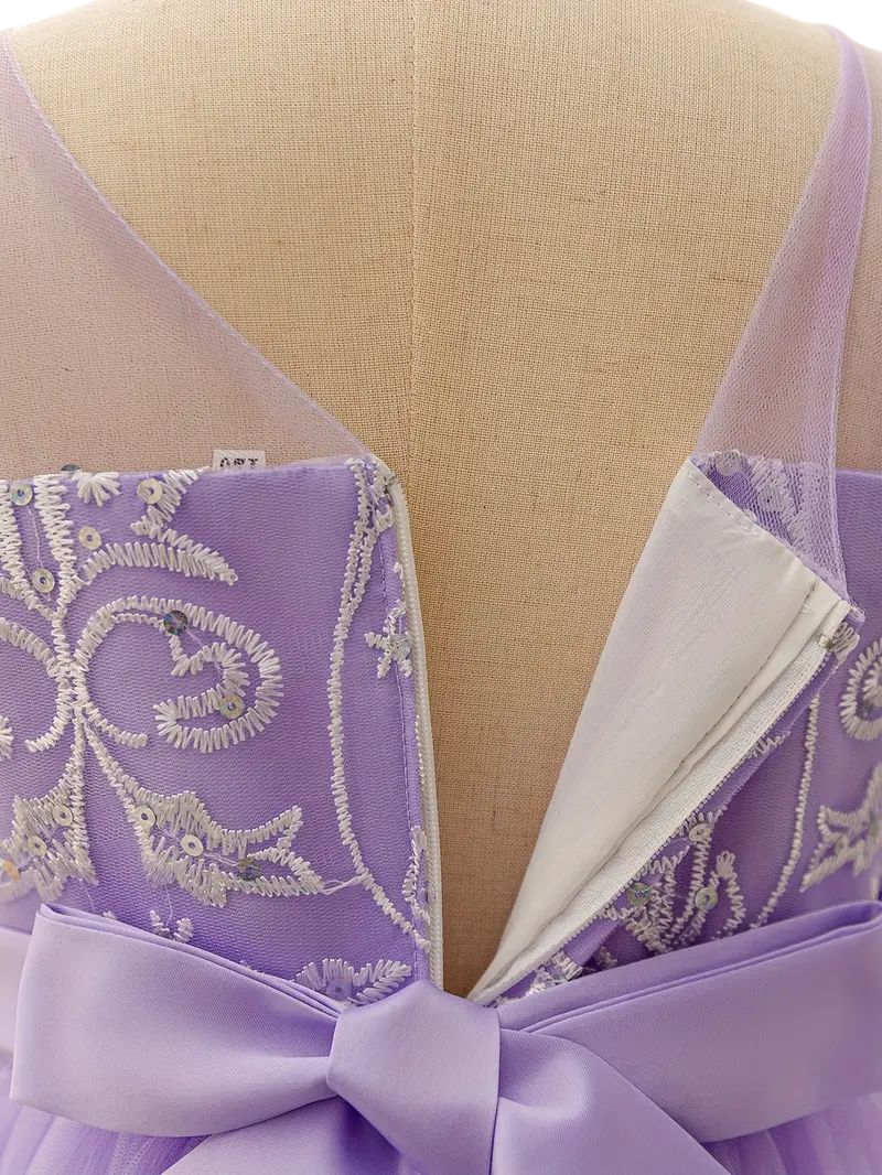 Vestido Fiesta Niña Morado T14