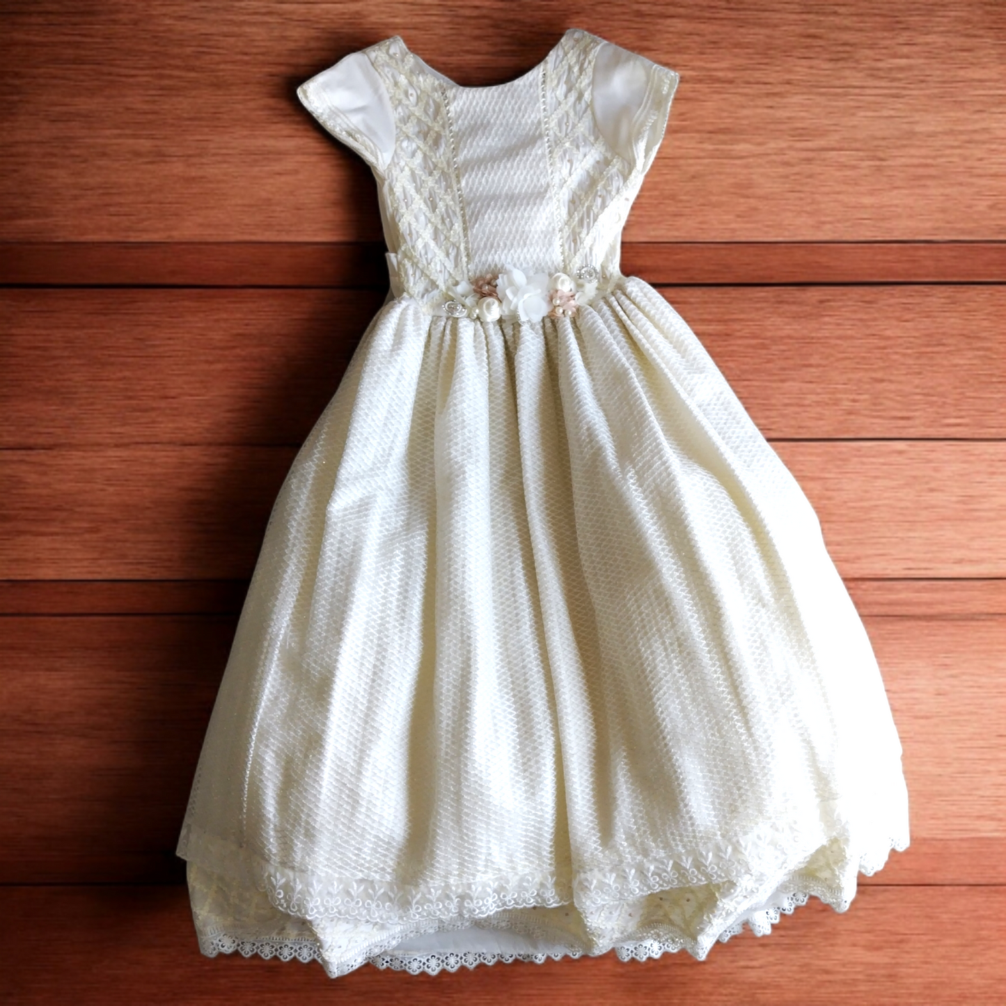 Comunión Vestido Niña Beige T14