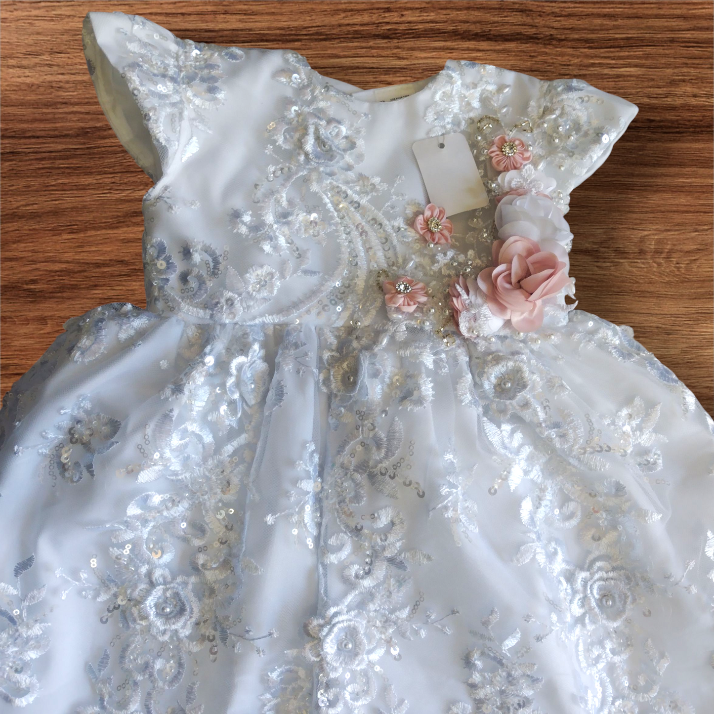 Ropón Desmontable Blanco Niña P-0056