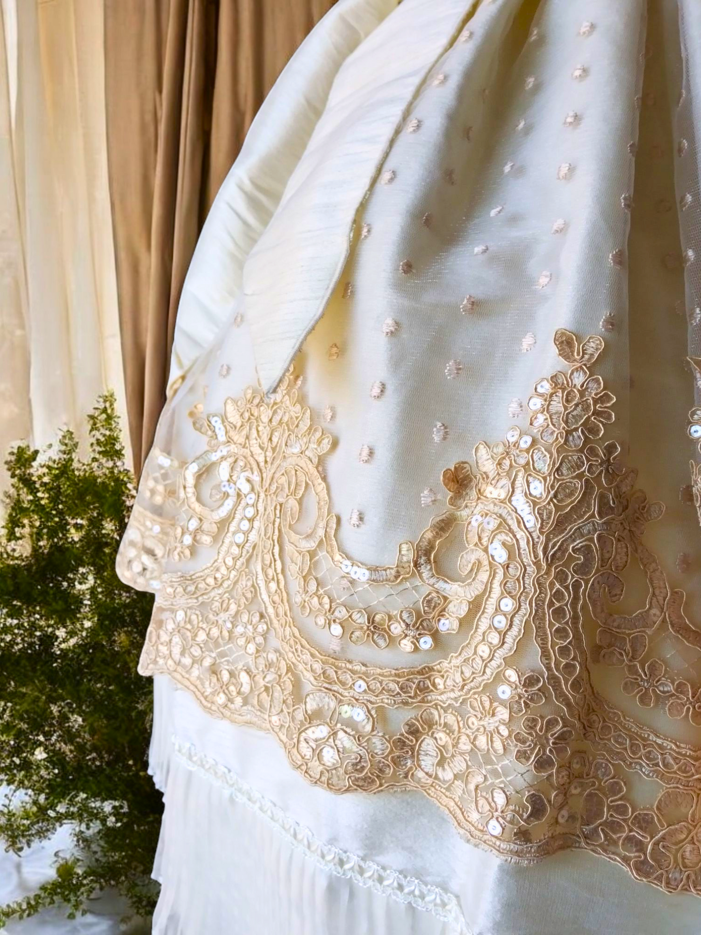 Vestido Comunión Niña Beige T10