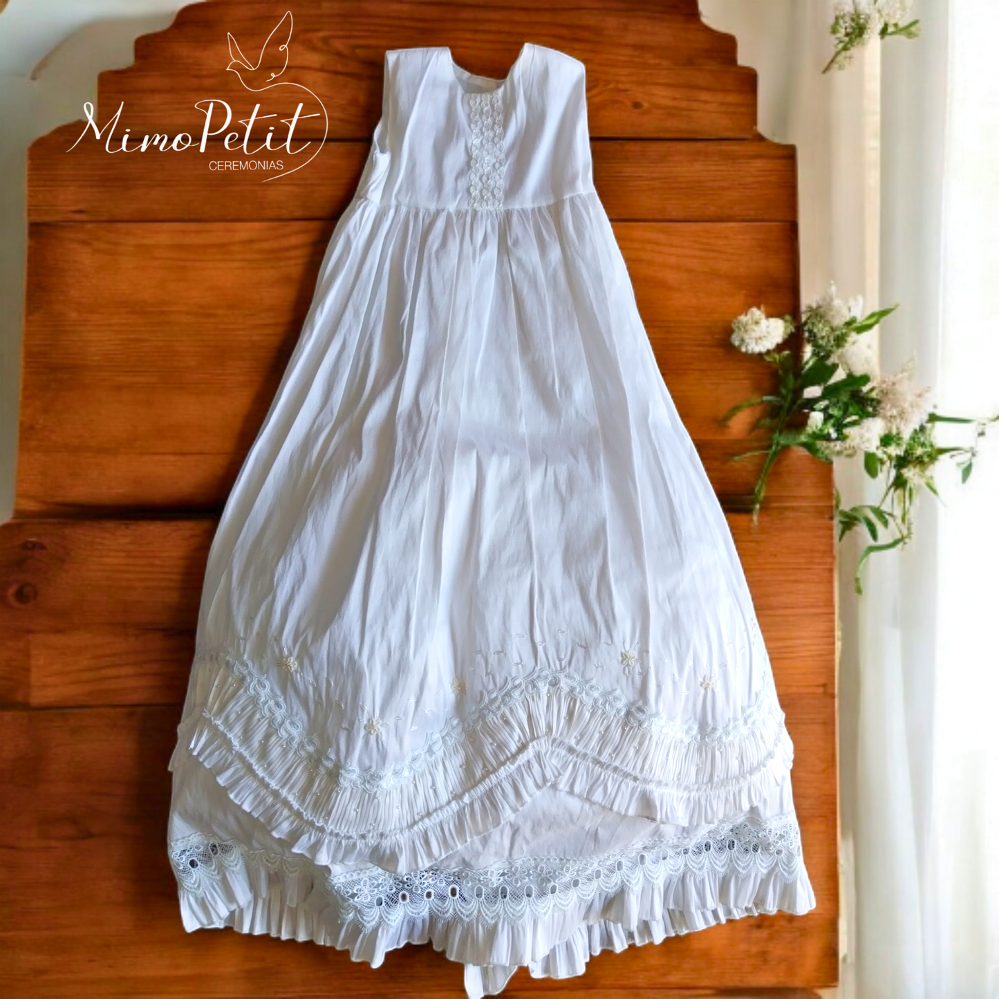 Ropón Desmontable Blanco Niña