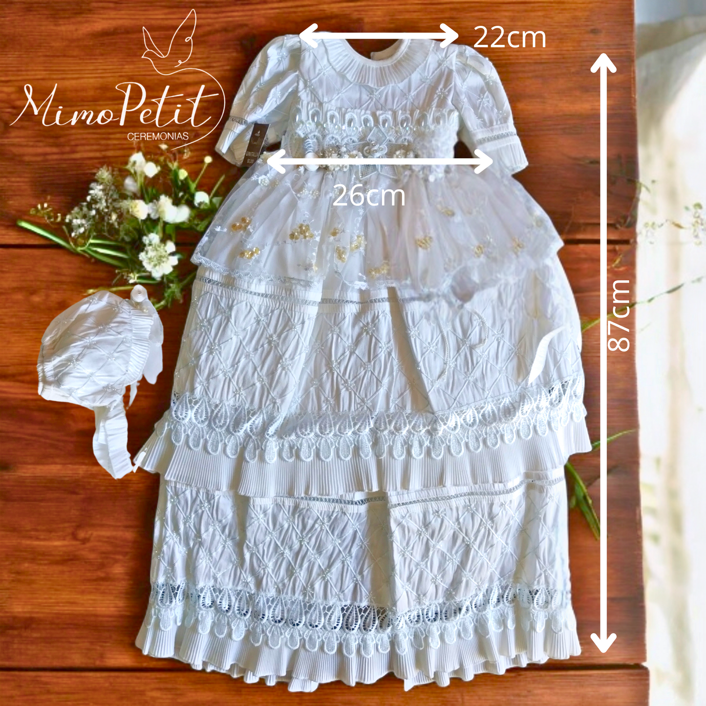 Ropón Desmontable Blanco Niña