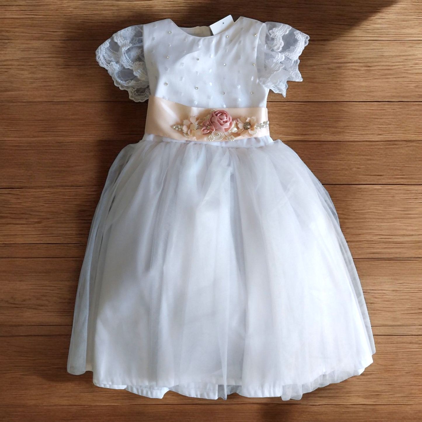 Vestido Niña Blanco T3