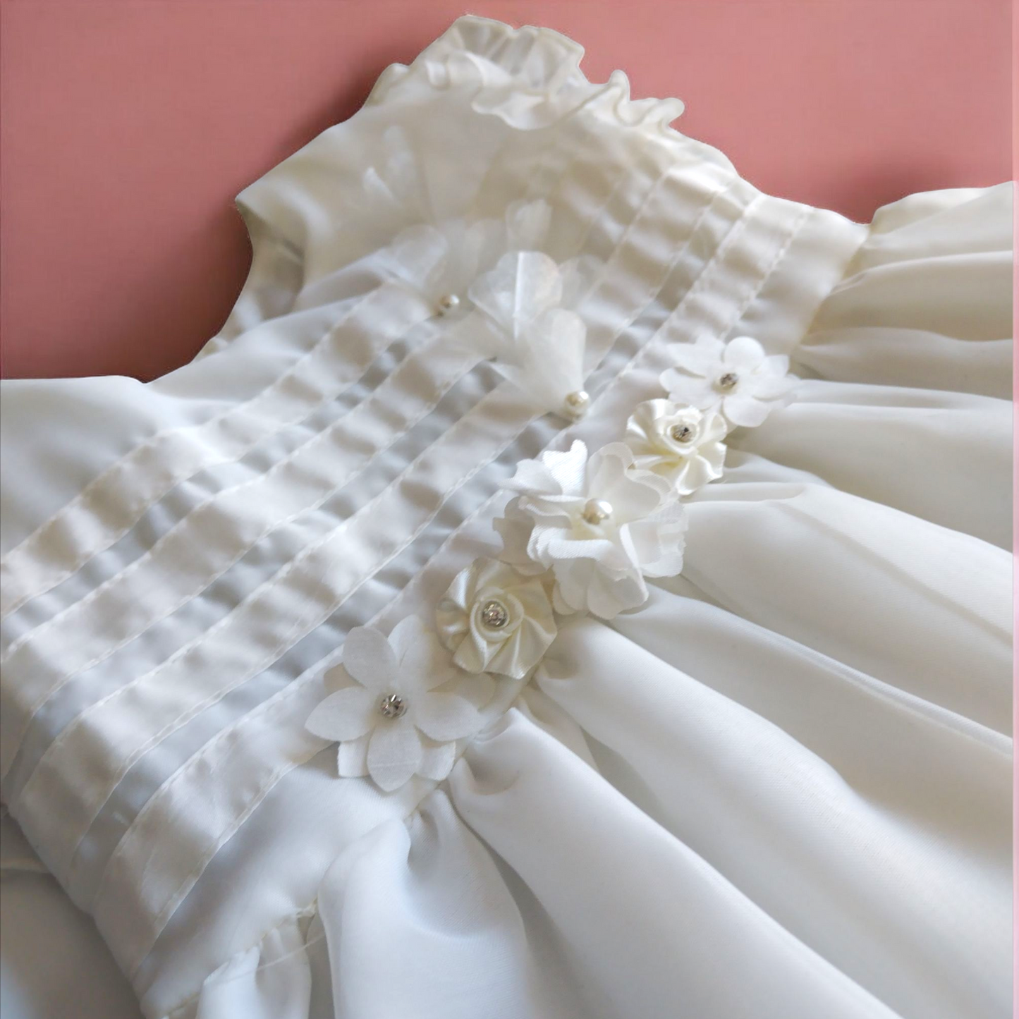 Vestido Faldón Niña Ivory