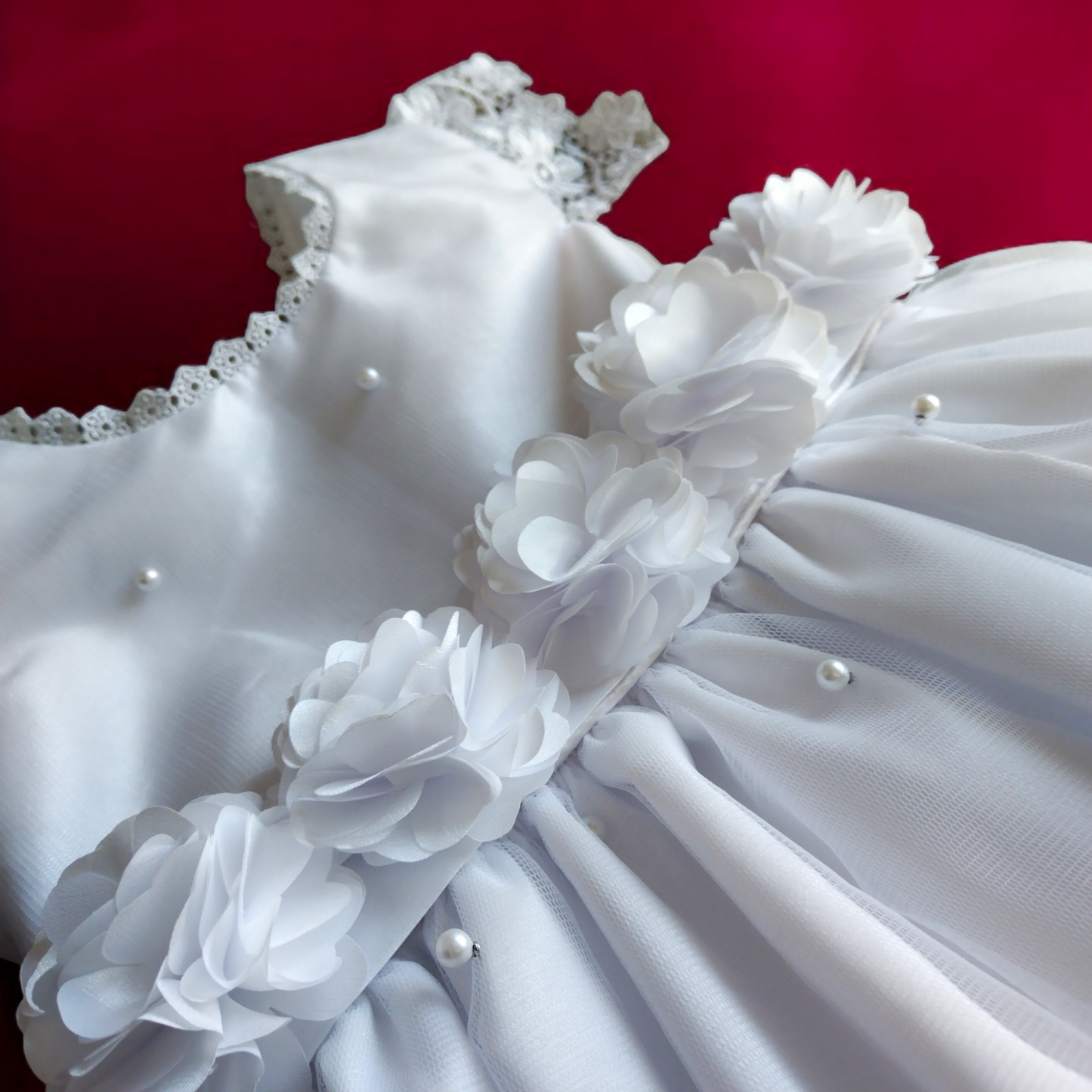 Vestido Fiesta Niña Blanco T4