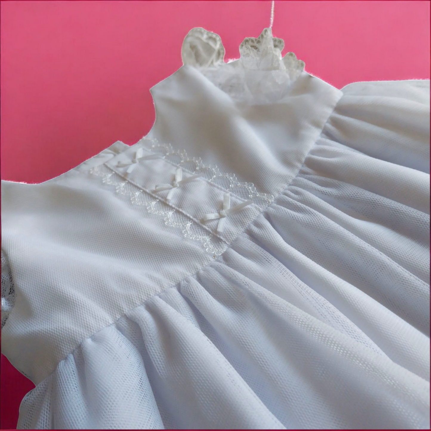 Vestido Faldón Niña Blanco T3M