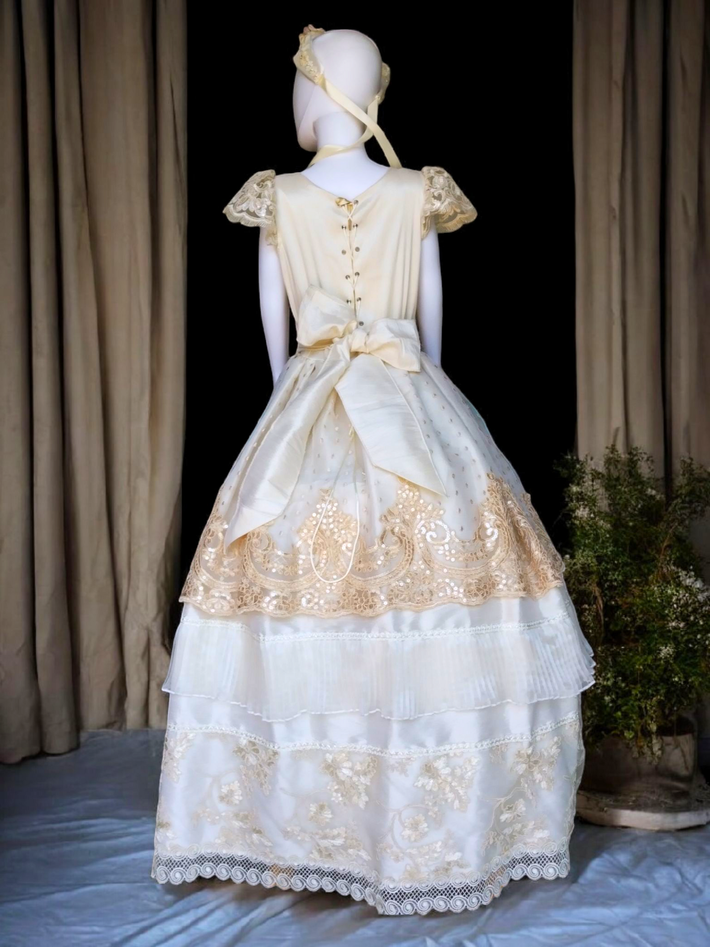 Vestido Comunión Niña Beige T10