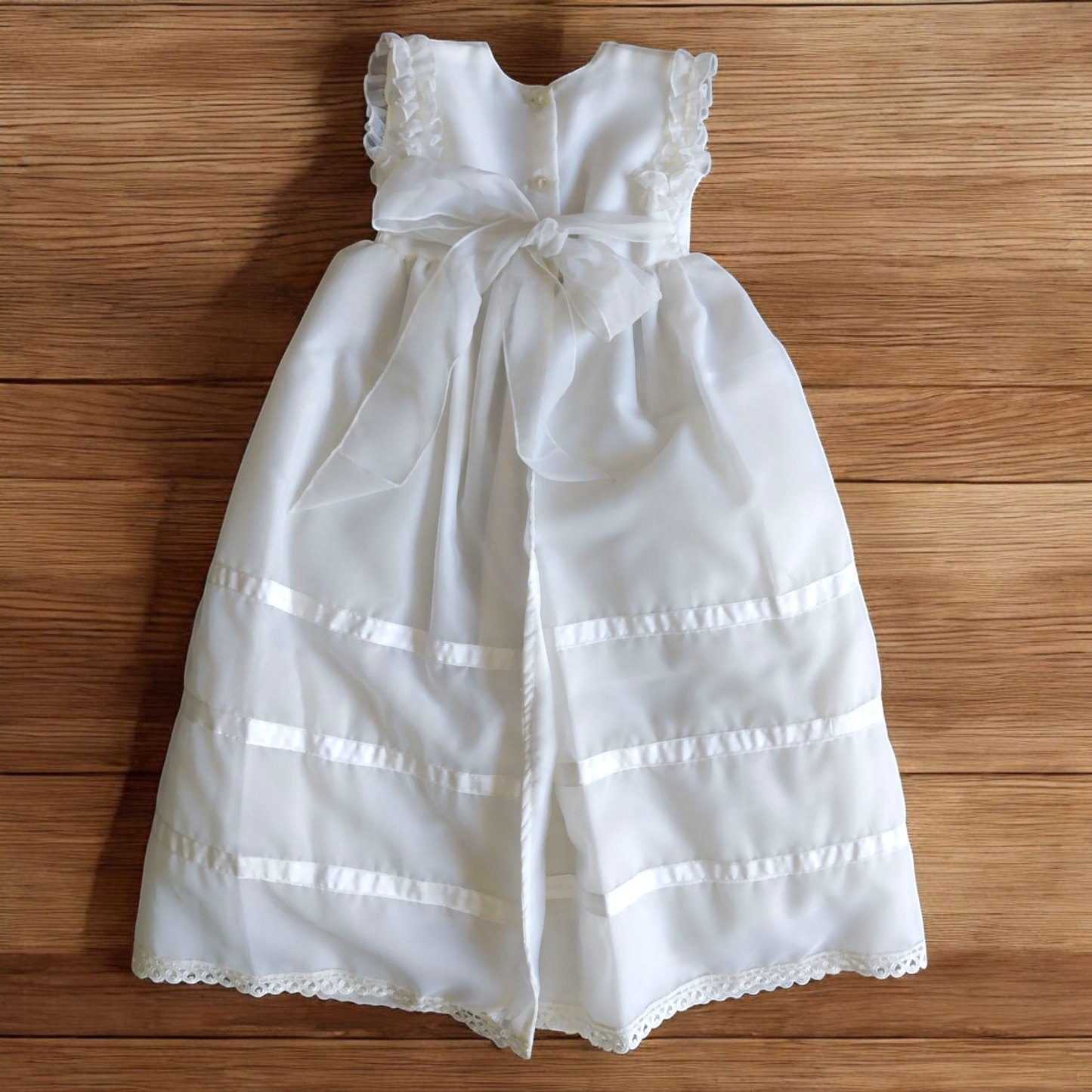 Vestido Faldón Niña Ivory