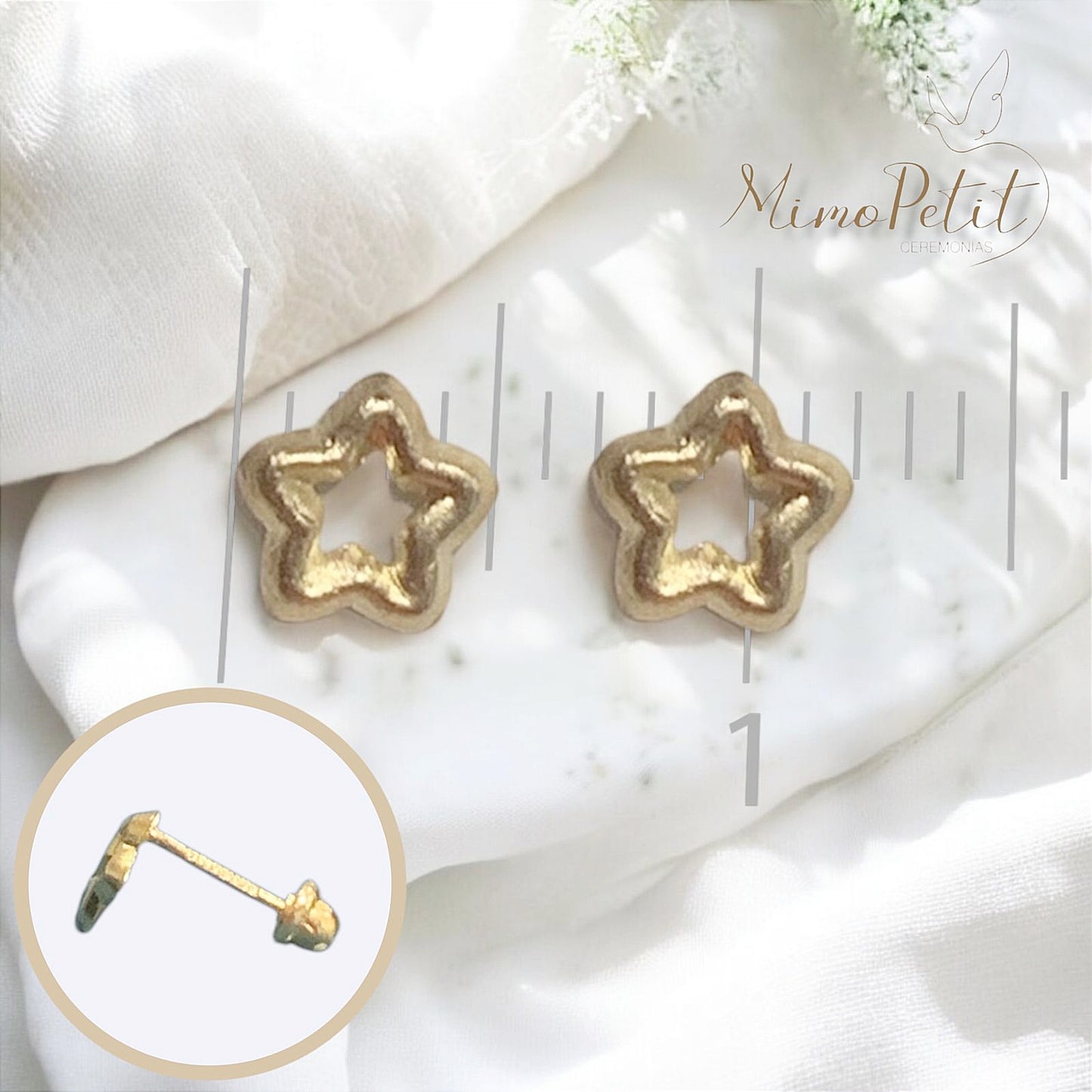 Aretes Estrella oro 10k