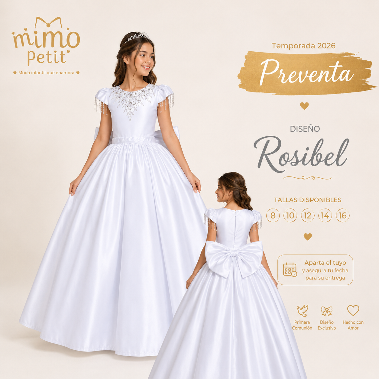 Vestido de Primera Comunión | Rosibel · Colección 2026