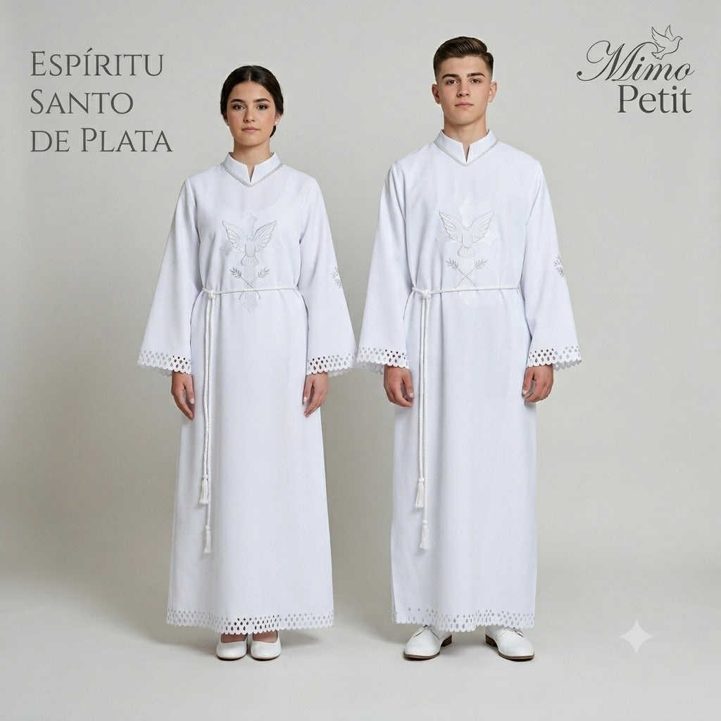 Túnica de Ceremonia Unisex Espíritu Santo Plata