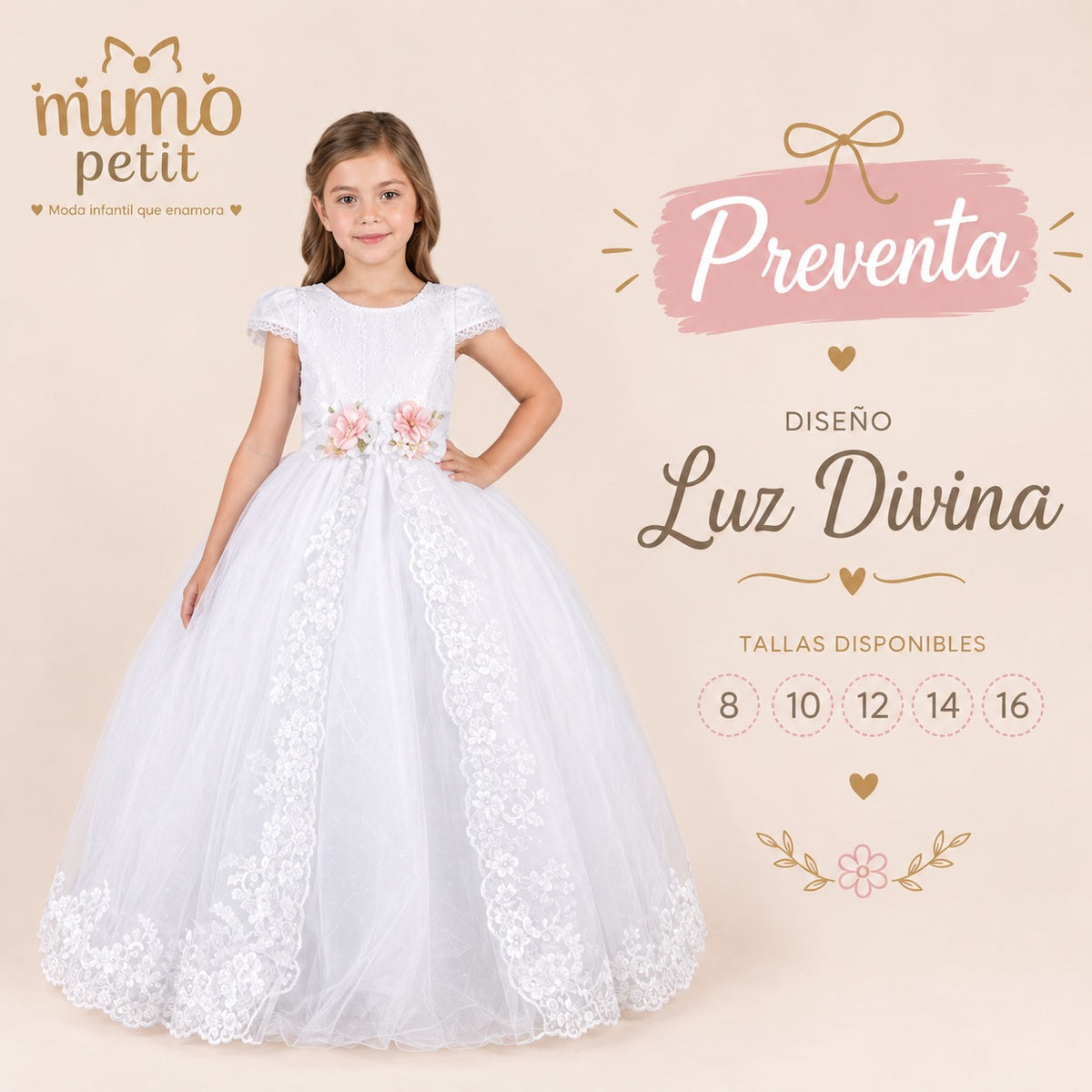 Vestido de Primera Comunión | Luz Divina · PREVENTA