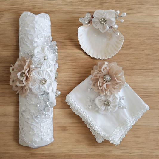 Kit Bautizo Niña Blanco Y-0002