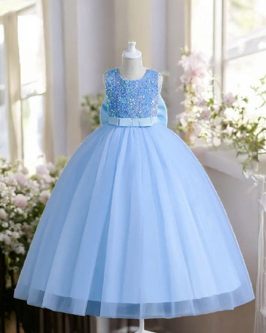 Vestido Fiesta Niña Azul T12A - AA003