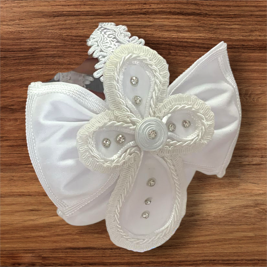 Diadema Niña Blanca Cruz