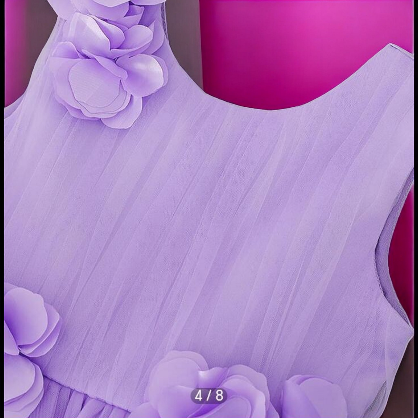 Vestido Fiesta Niña Morado T8