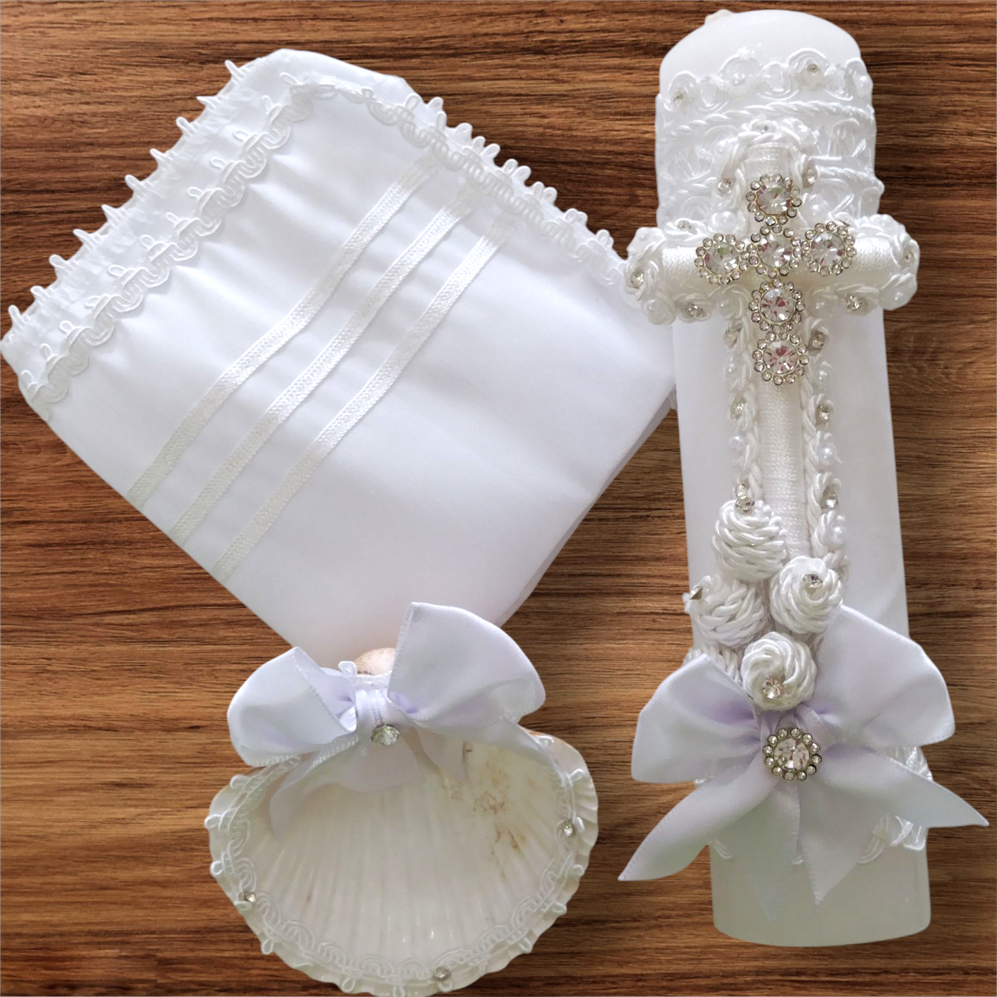 Kit Bautizo Niña Blanco Y-0002