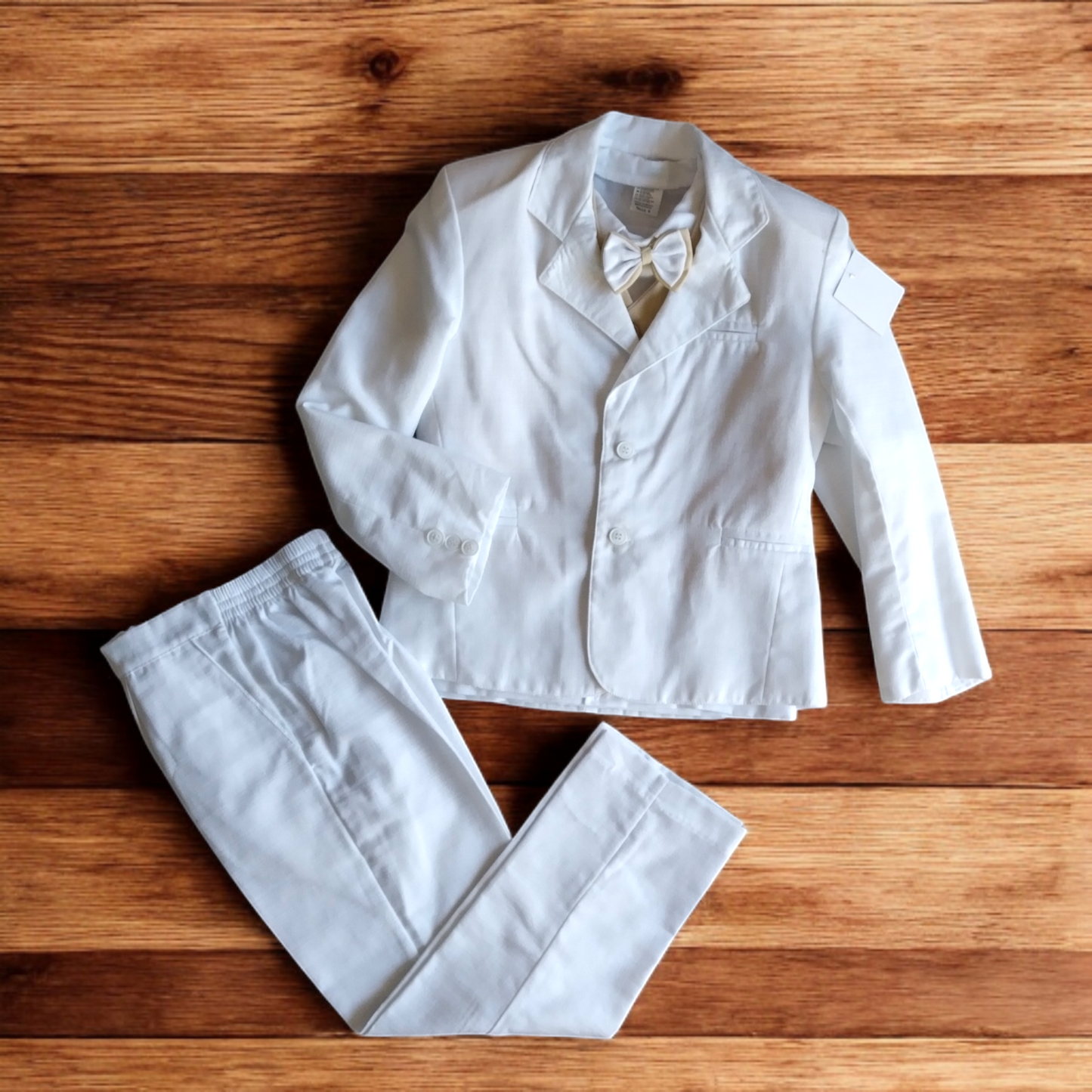 Traje de Lino Niño Blanco