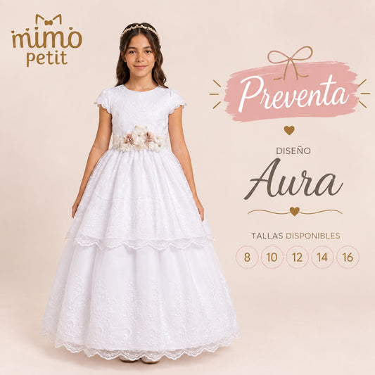 Vestido de Primera Comunión | Aura · PREVENTA