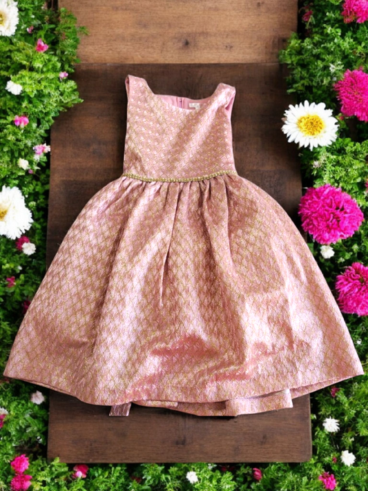 Vestido Fiesta Niña Rosa Champagne T6A