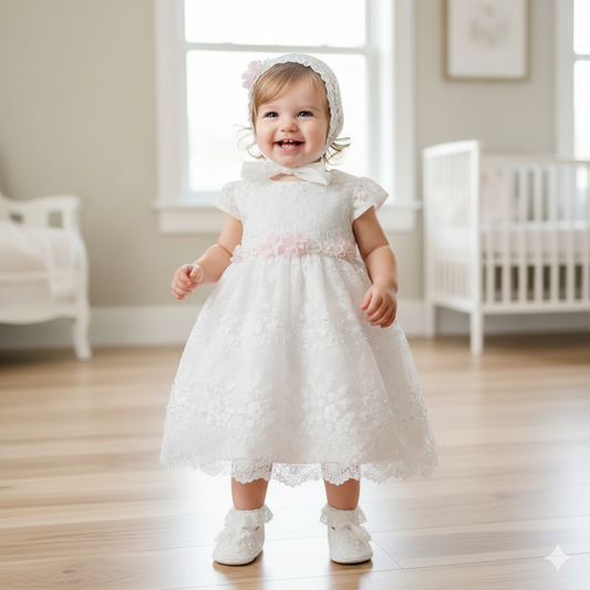 Batita de Bautizo "Aurora Blanca"