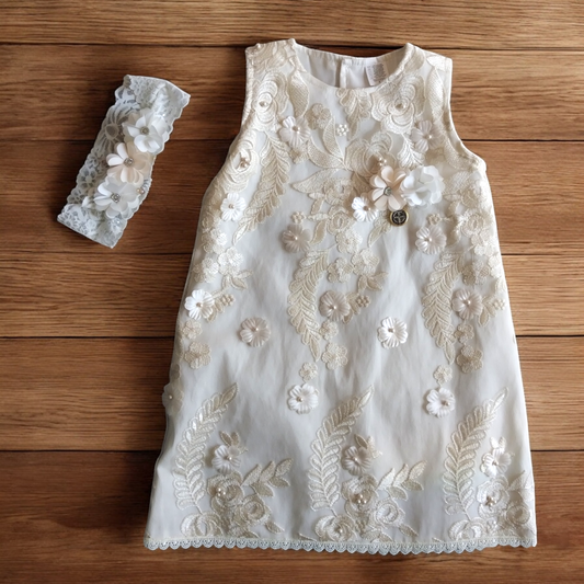 Ropón Niña Ivory T3 & Kit Bautizo