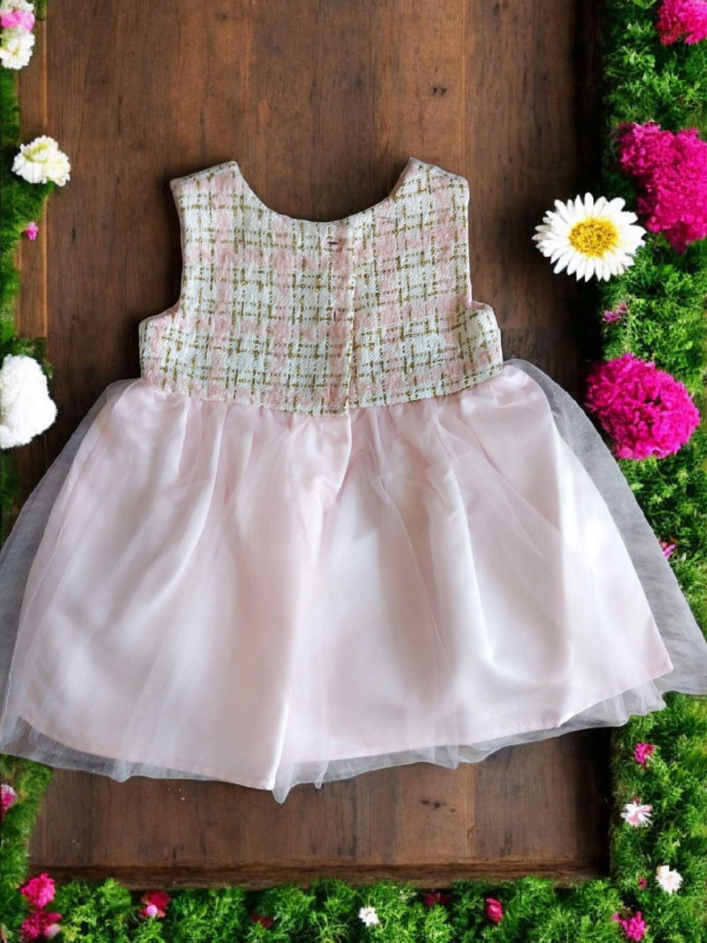 Vestido Fiesta Niña Rosa T18M
