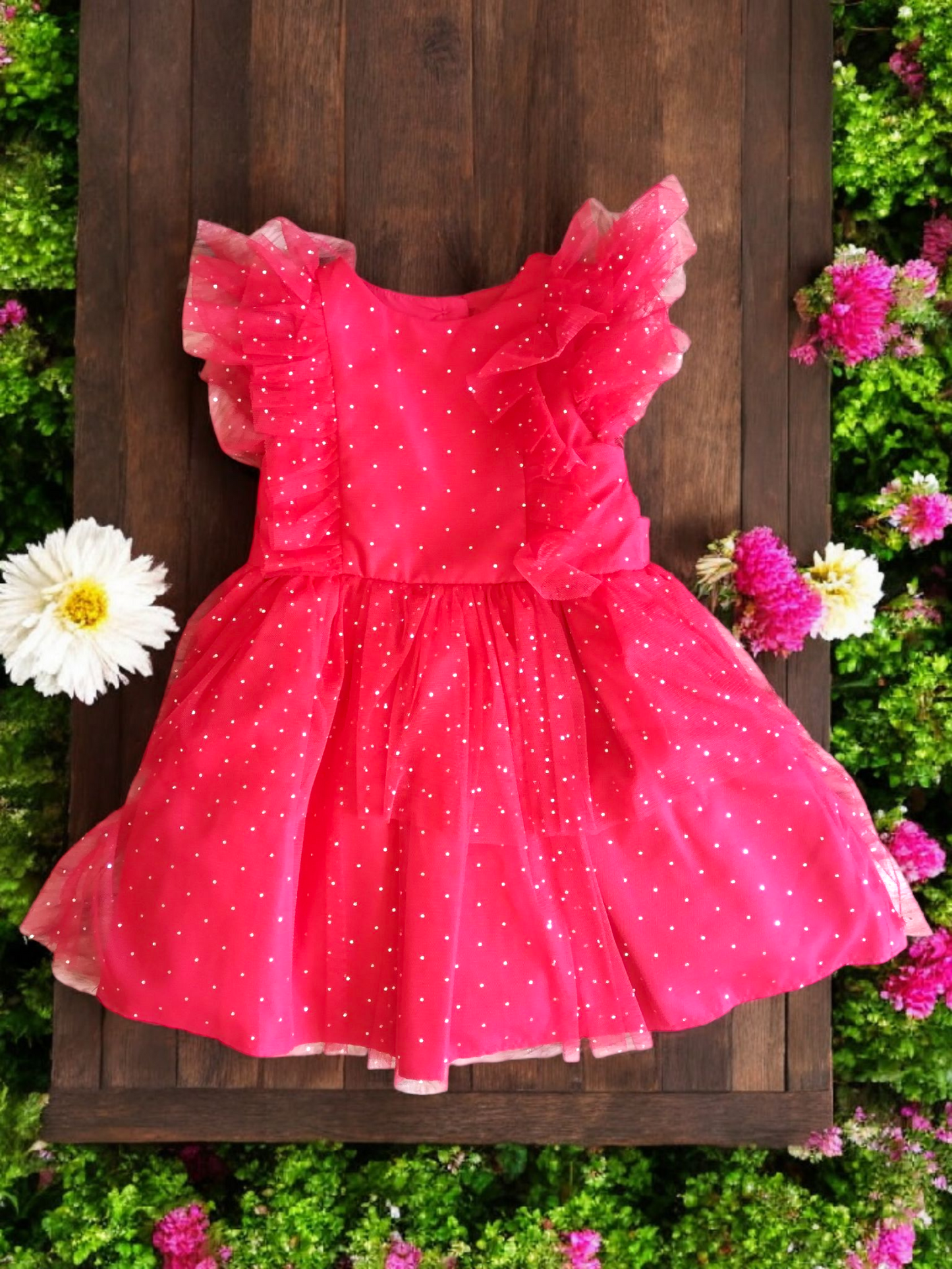 Vestido Fiesta Niña Rojo T2A - T3A