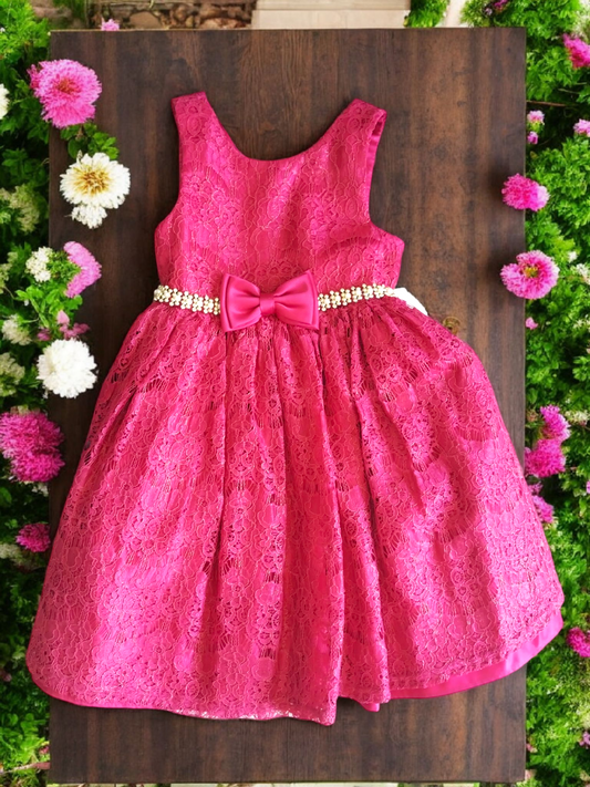 Vestido Fiesta Niña Rojo T3A - T6A - T7A