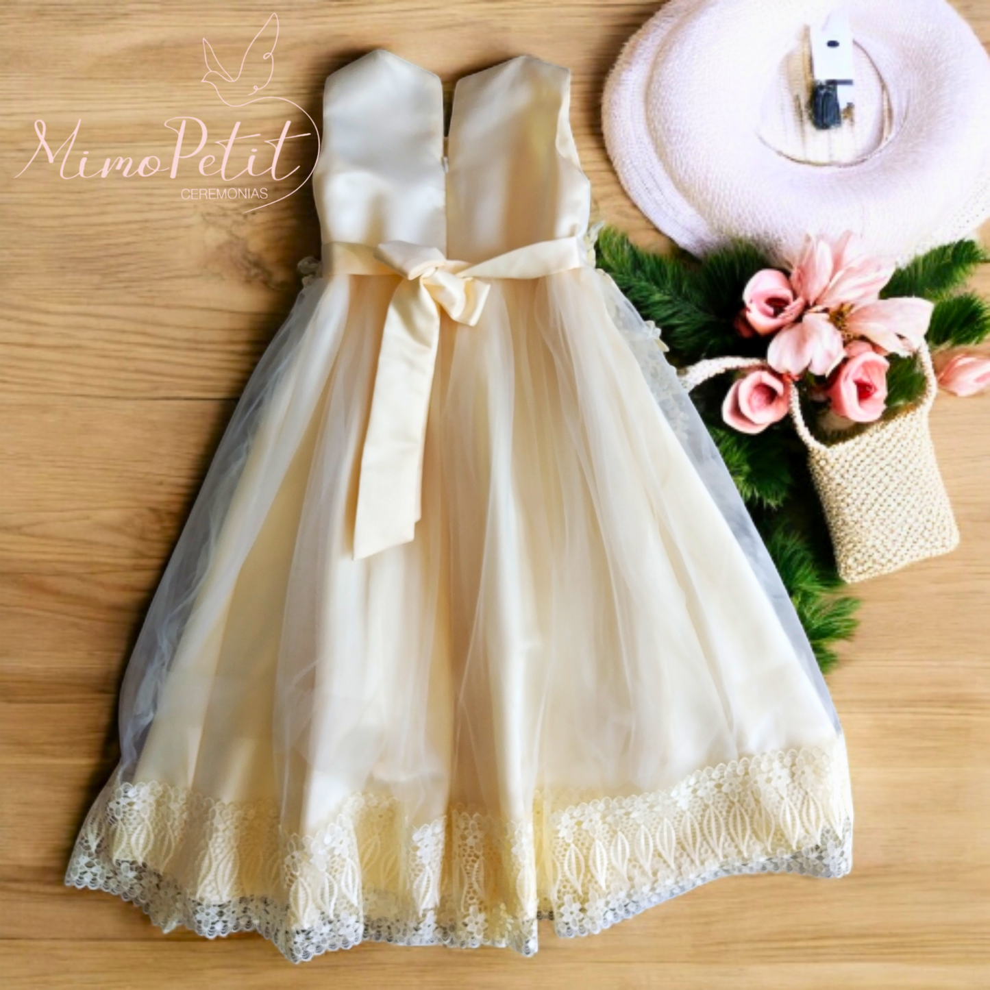 Vestido Fiesta Niña Amarillo