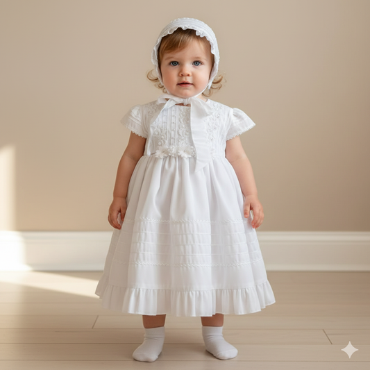 Batita de Bautizo “Aurora Blanca” — Pieza Única