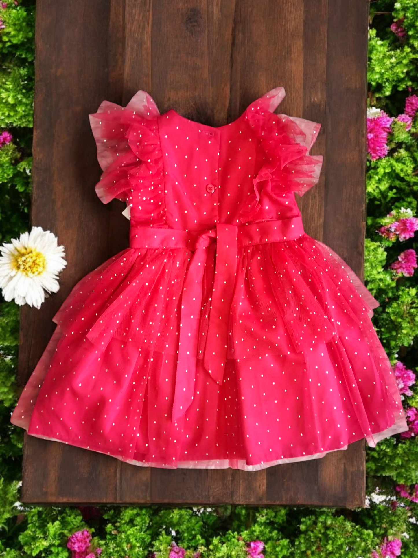 Vestido Fiesta Niña Rojo T2A - T3A