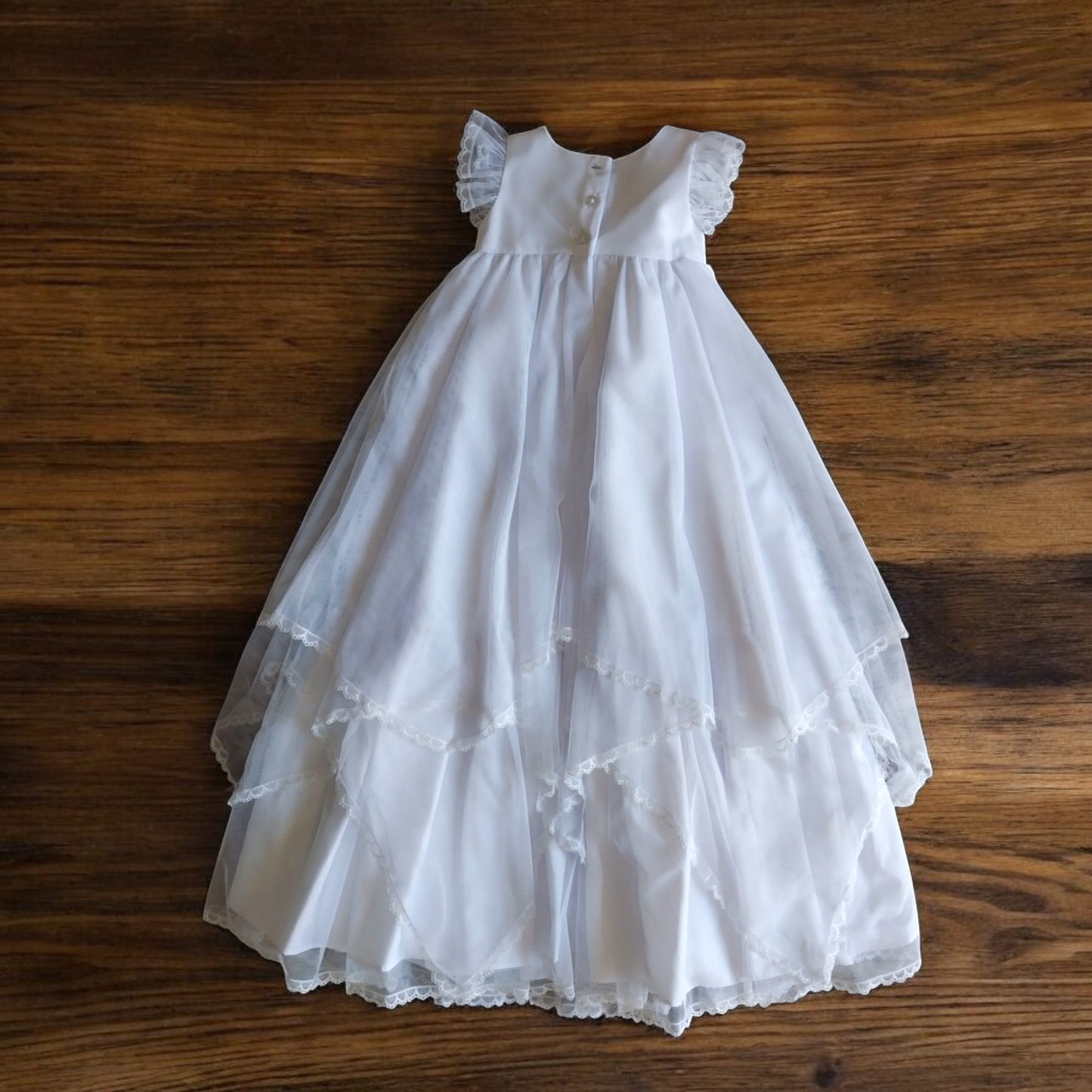 Vestido Faldón Niña Blanco T3M
