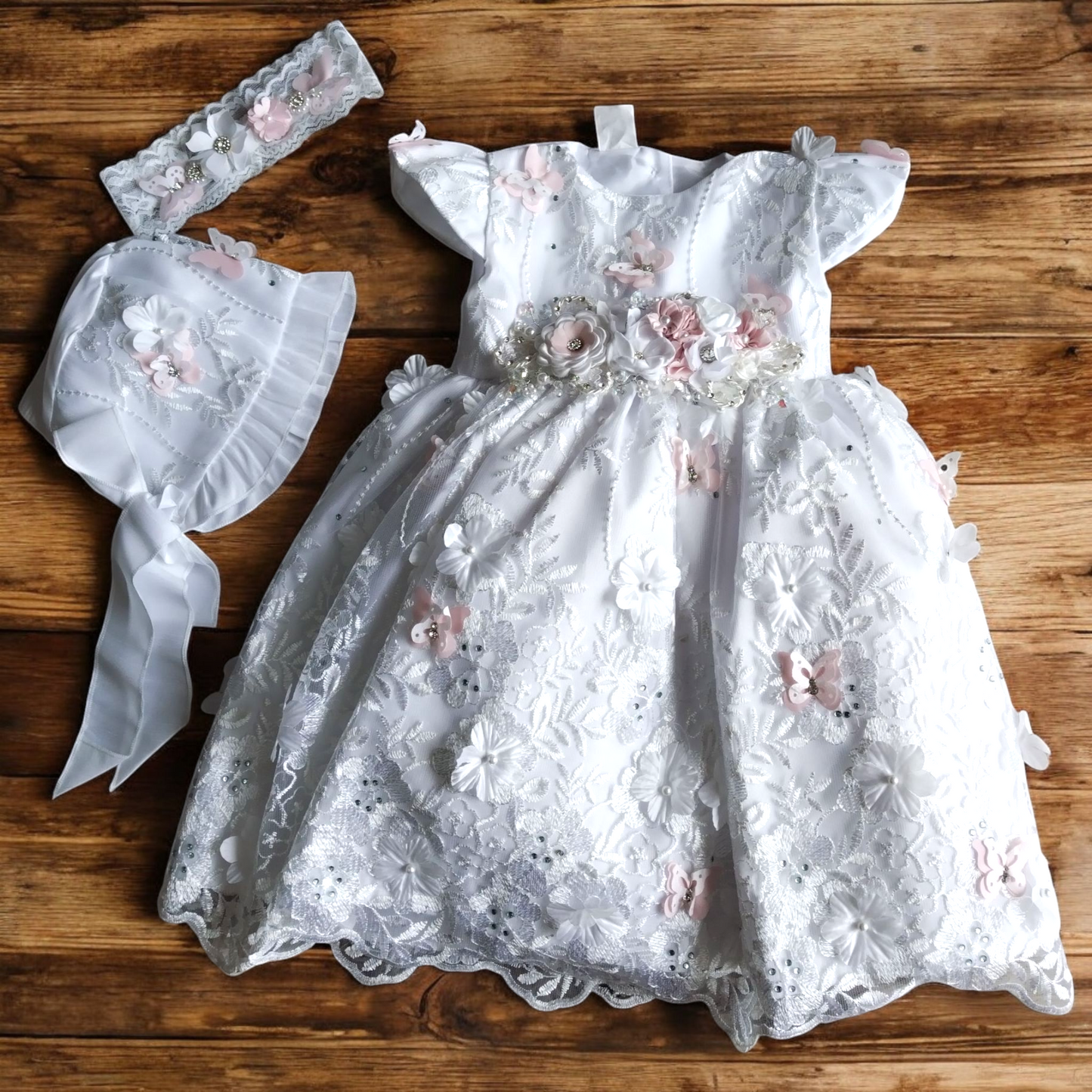 Batita de Bautizo "Paz Celestial". Blanco