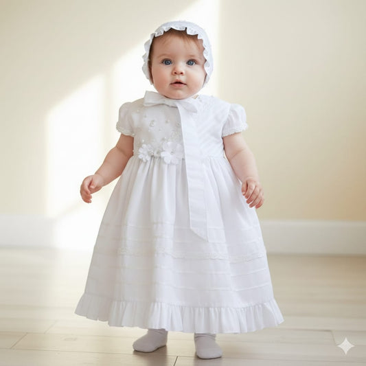 Batita de Bautizo “Aurora Blanca” — Pieza Única