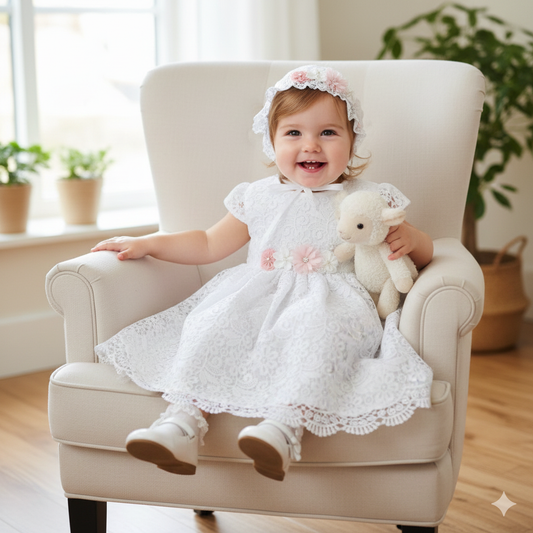 Batita de Bautizo "Blanco Victoria"