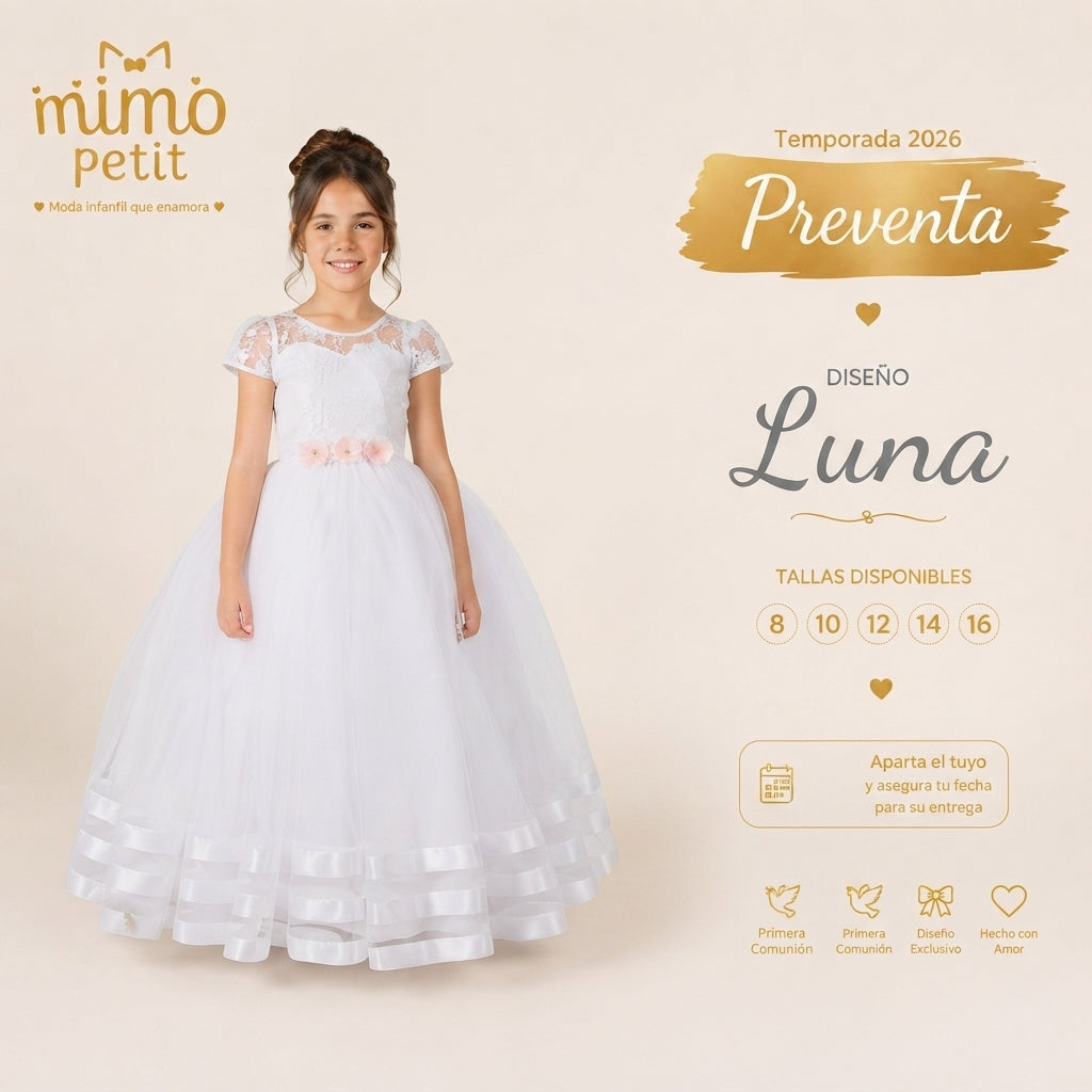 Vestido de Primera Comunión | Luna · Colección 2026
