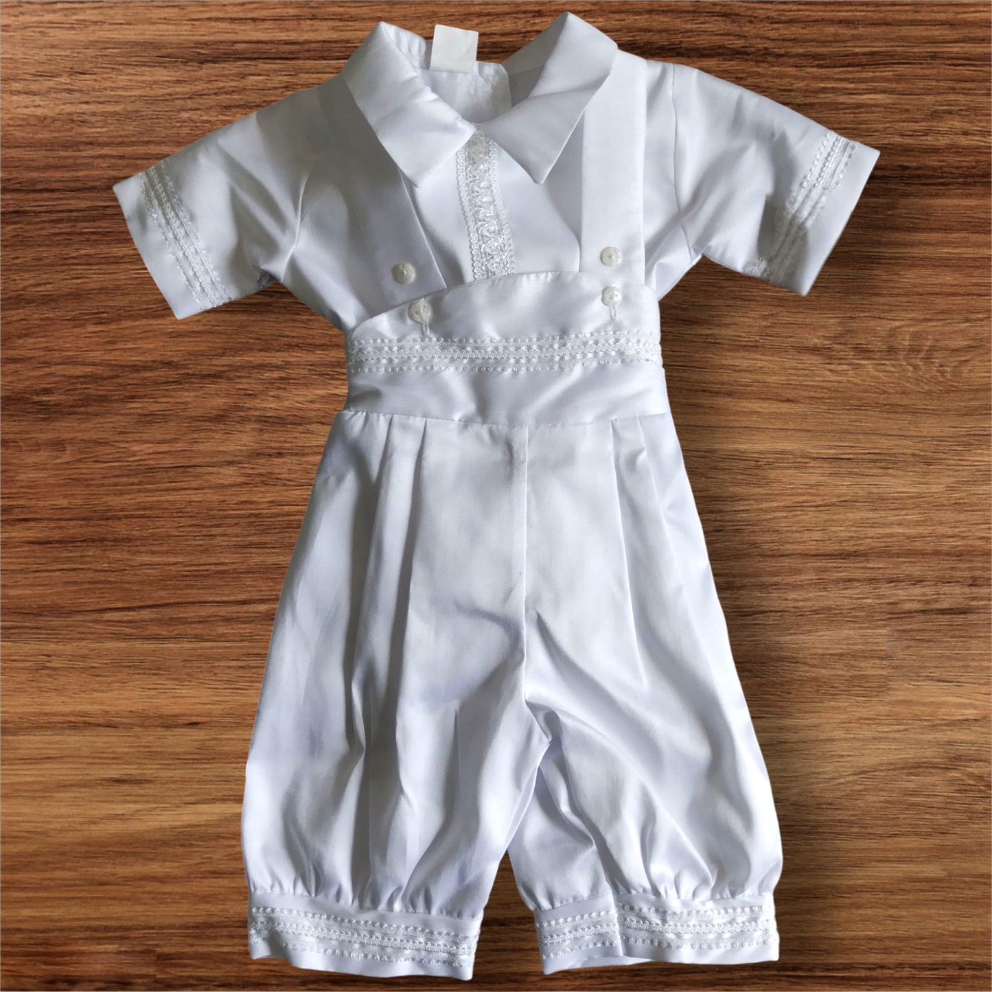 Paquete kit de vela /Ropón Niño Blanco T1