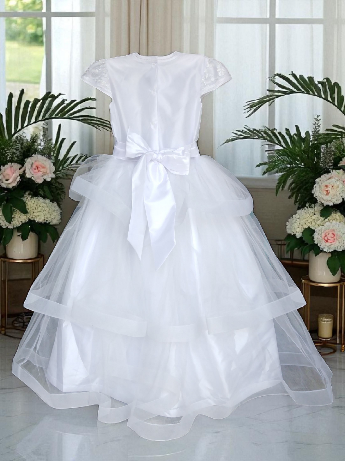 Vestido Comunión Niña T10 Ivory - T12 Blanco